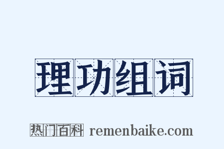 理功组词是什么意思的图片